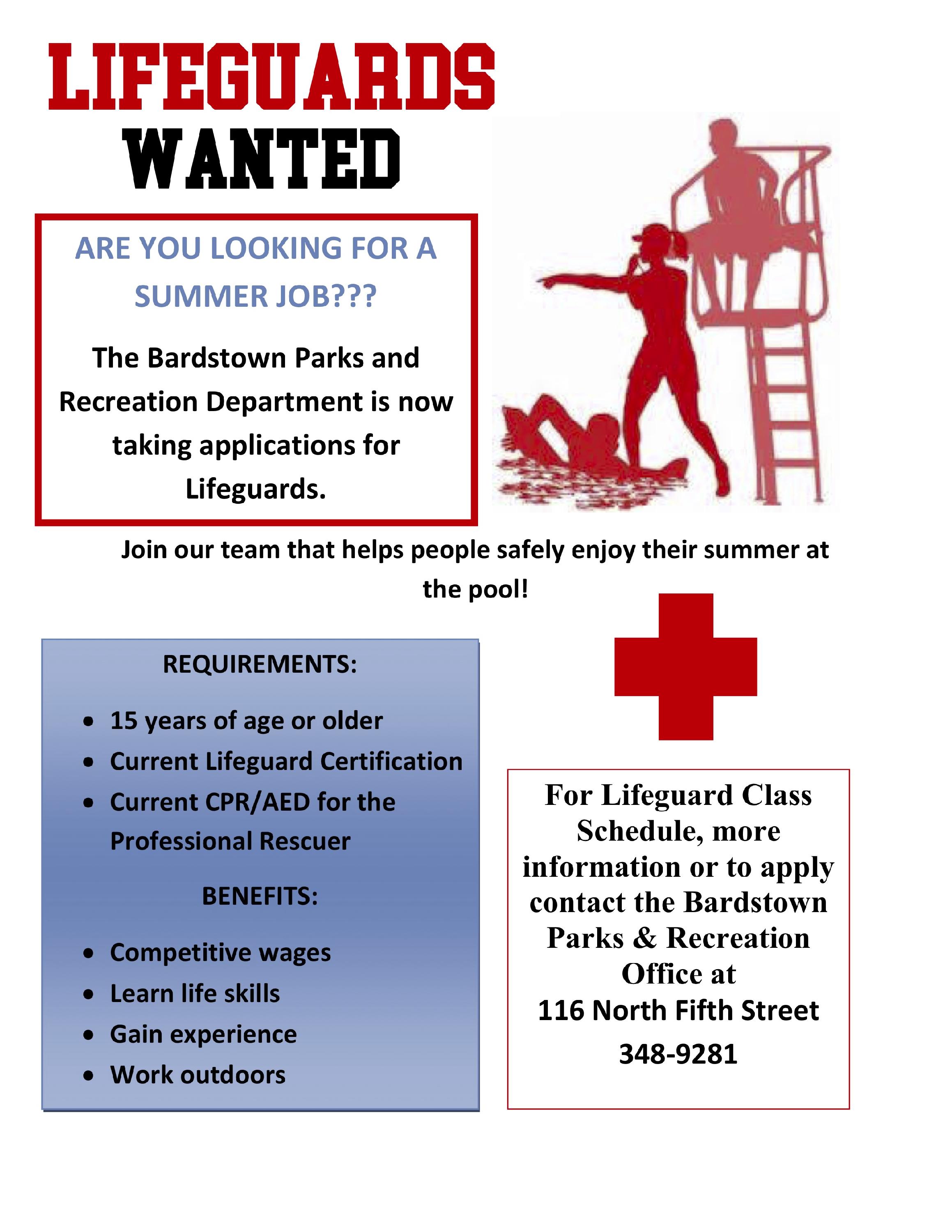 Lifeguards Wanted 2018